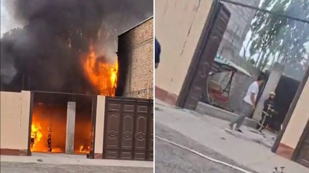Andijonda avtomobil ustaxonasida yong‘in chiqdi