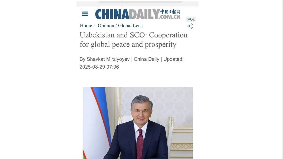 O‘zbekiston Prezidenti maqolasi China Daily’da chop etildi